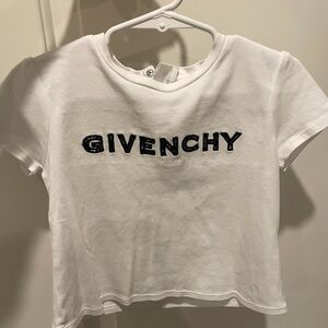 Givenchy White Tee with Black Logo
